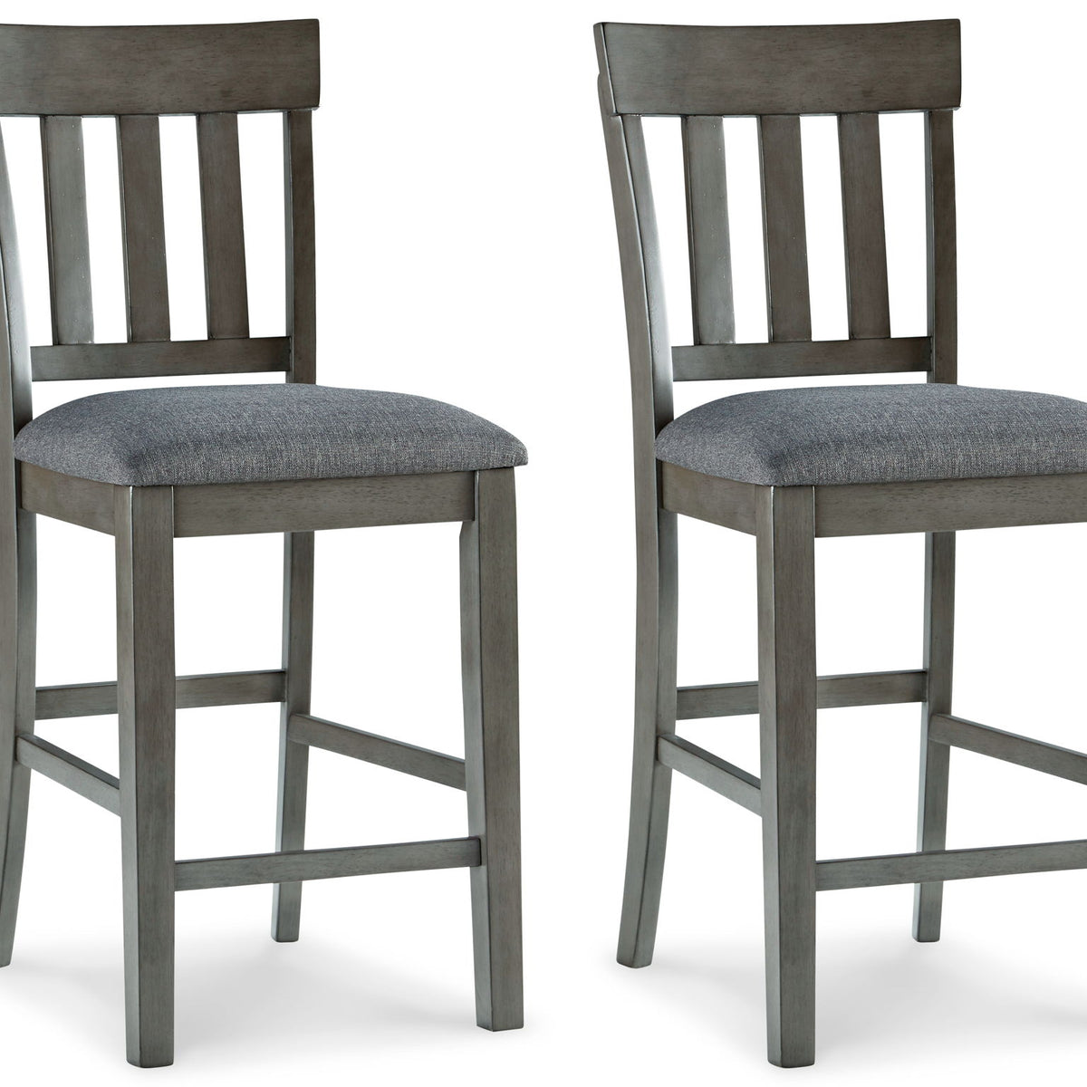 Hallanden - Upholstered Barstool (Set of 2) - Black / Gray