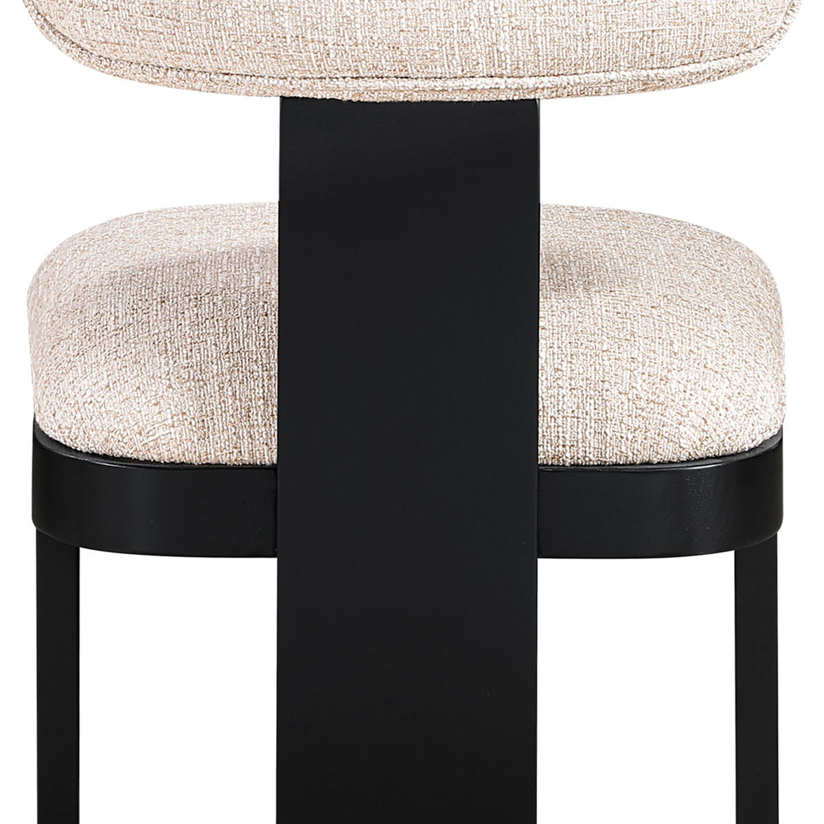 Timbra - Linen Textured Fabric Upholstered Dining Chair (Set of 2) - Black Base