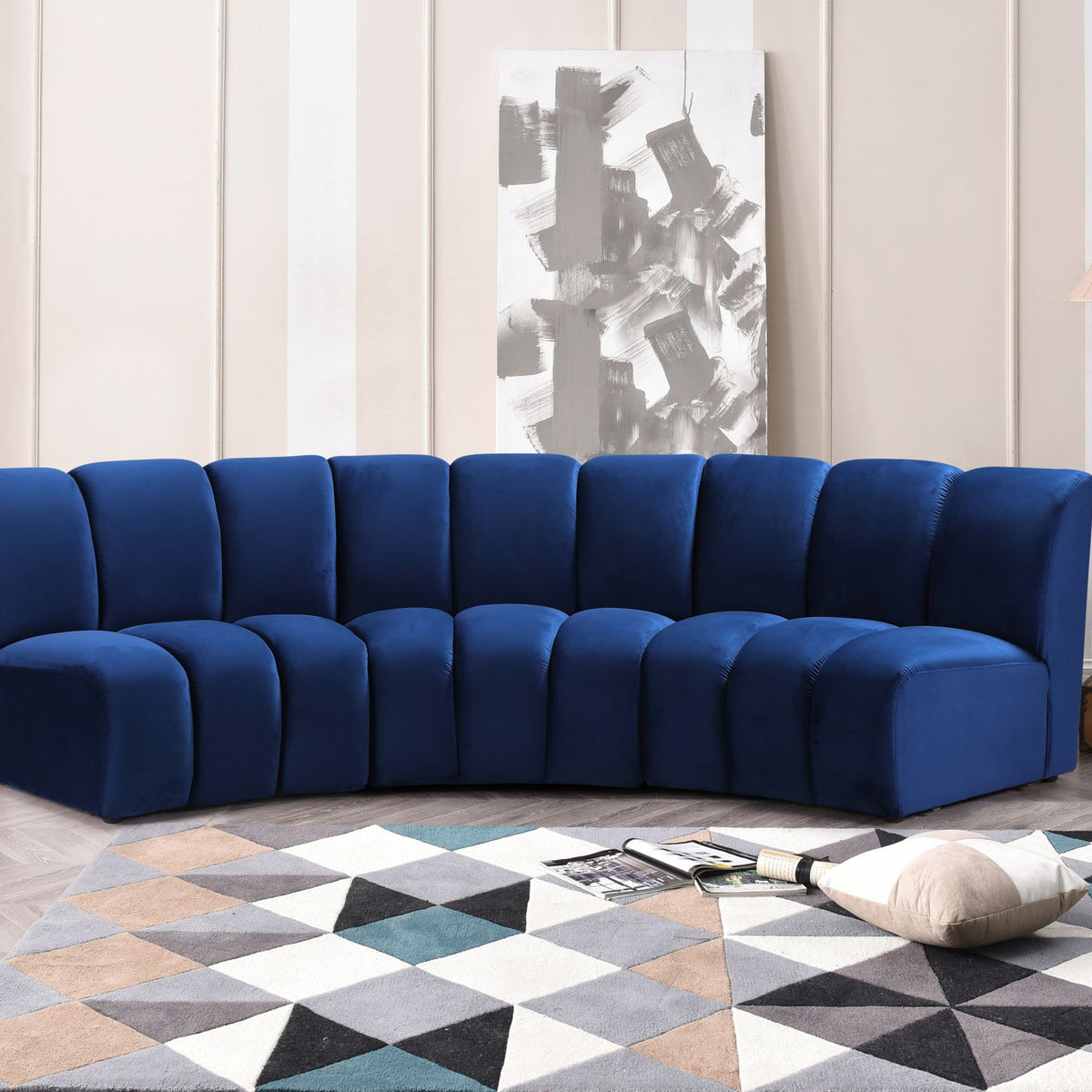 Infinity - 3 Piece Velvet Modular Sectional