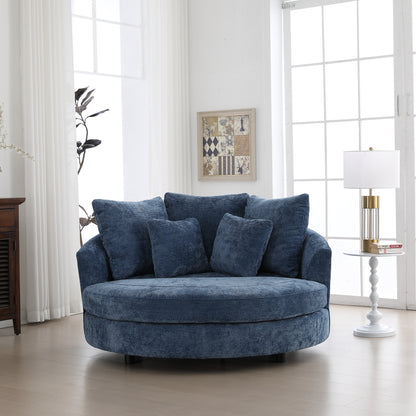 Accent Chair Replacement Seat Cover, Polyester, Blue