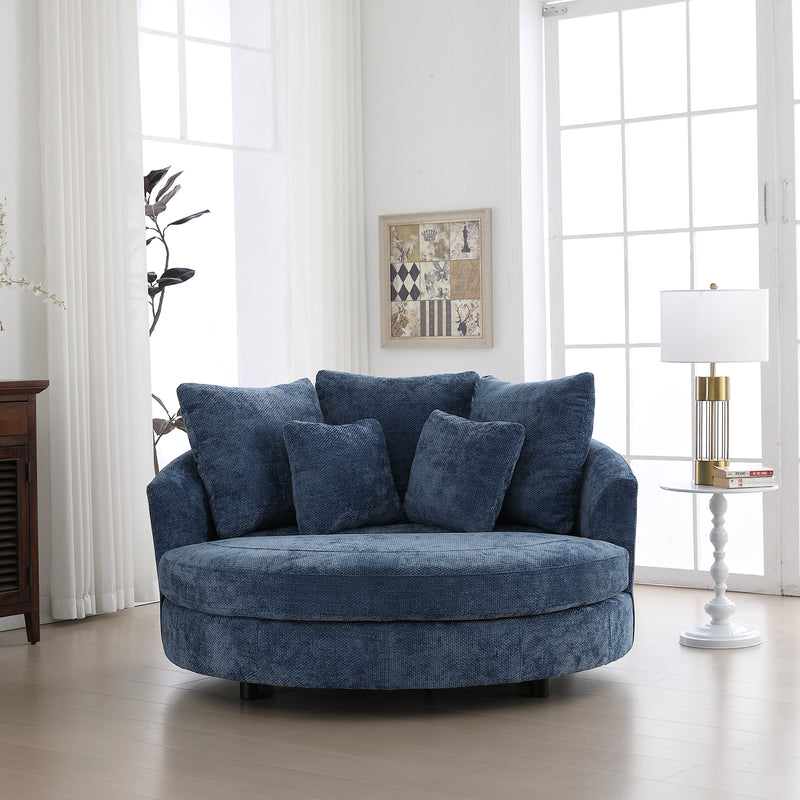 Accent Chair Replacement Seat Cover, Polyester, Blue