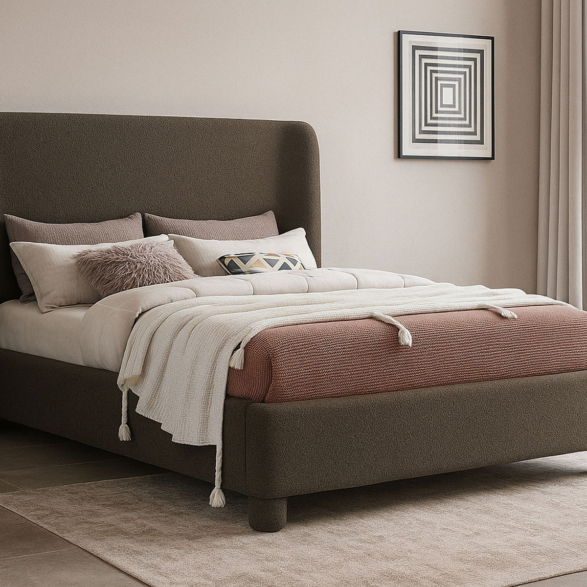 Penny - Boucle Fabric Bed