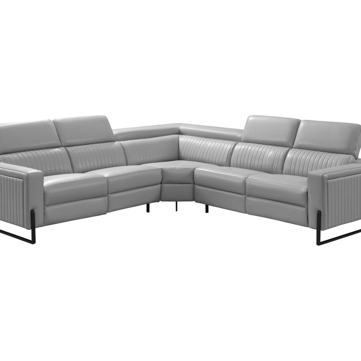 2787 - Sectional With Recliners - Gray