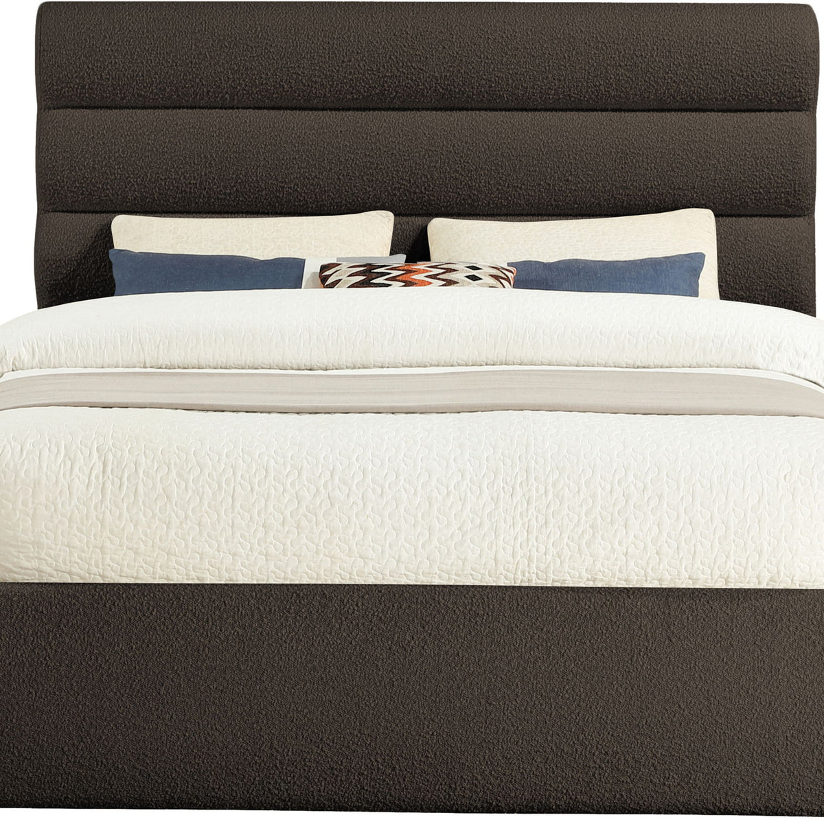 Adam - Boucle Fabric Bed With 52" Headboard