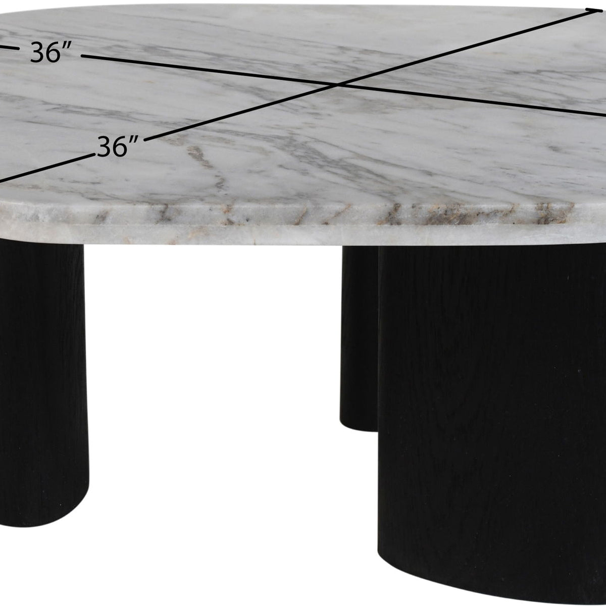Puglia - Marble Top And Oak Wood Base Table