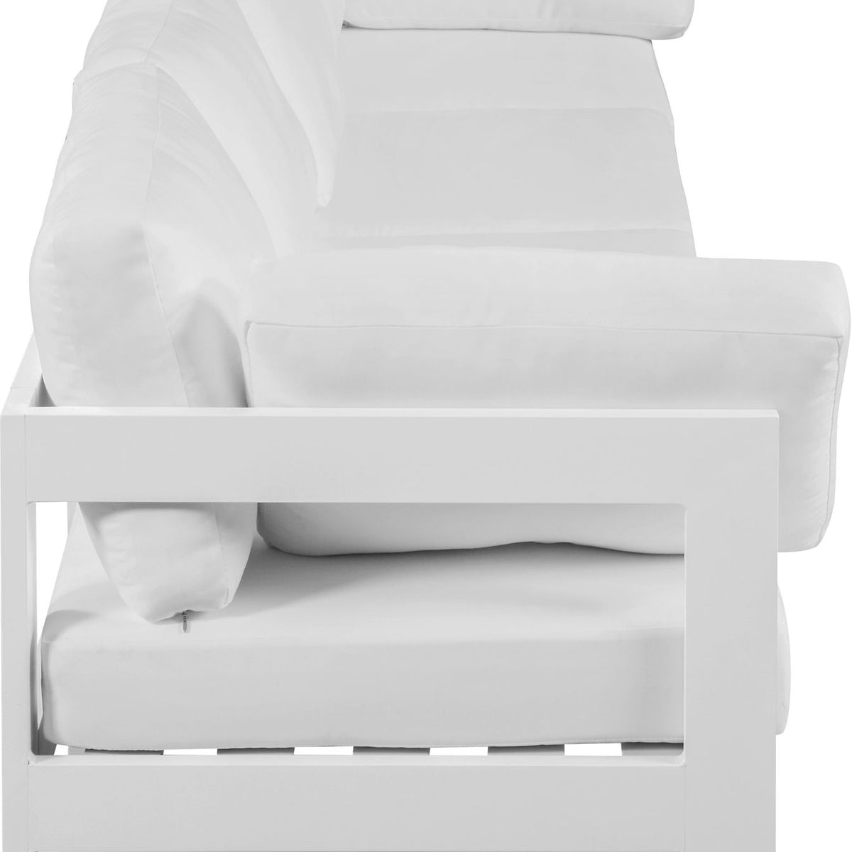 Nizuc - Outdoor Patio 4 Seat Modular Sofa With White Frame
