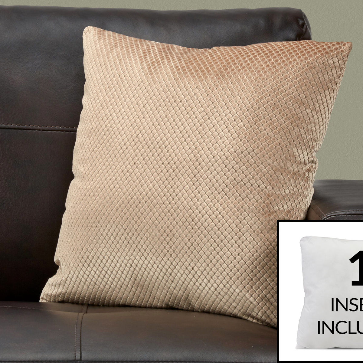 Pillow Square, Insert Included, Decorative Throw, Hypoallergenic