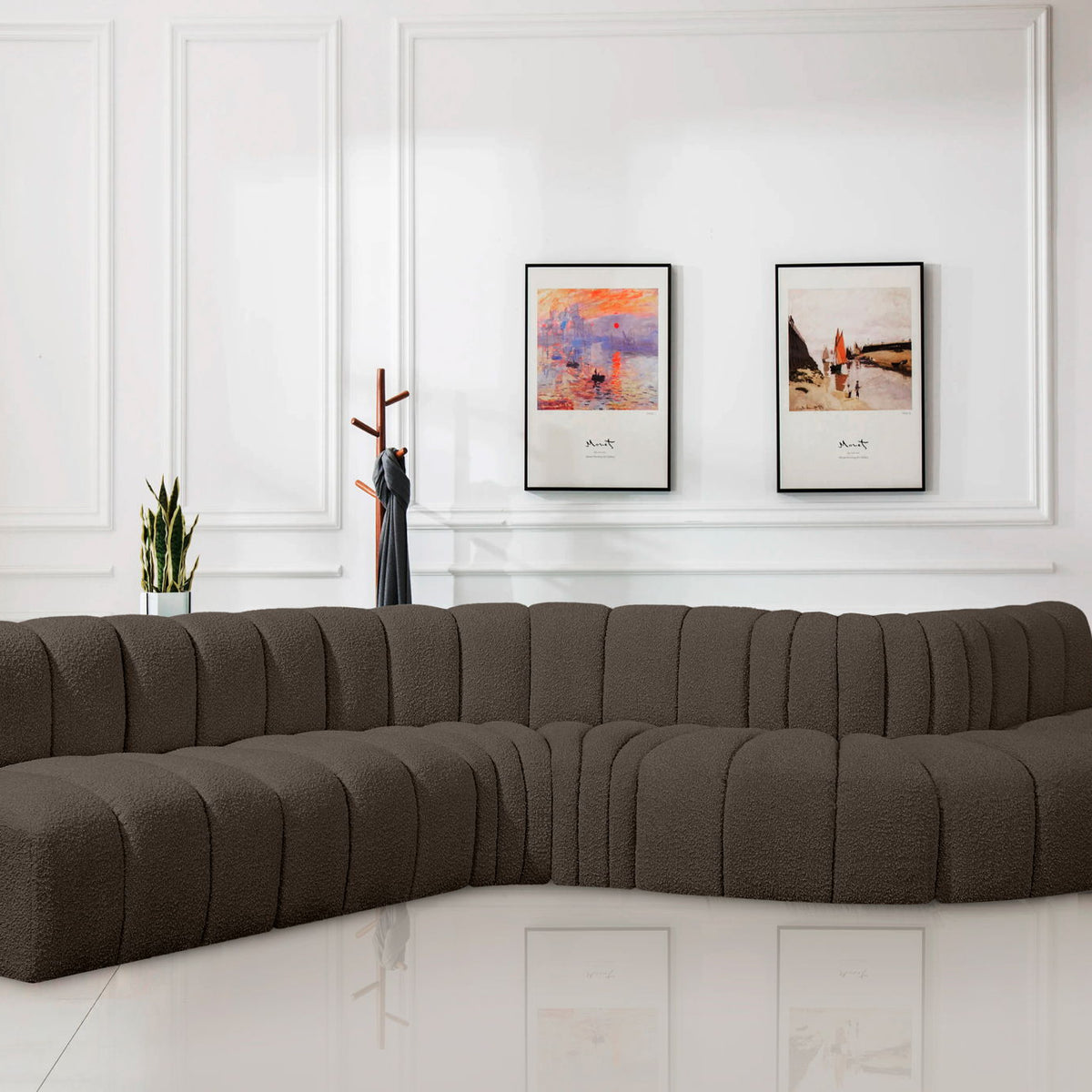 Arc - Boucle Fabric 7 Piece Modular Sofa