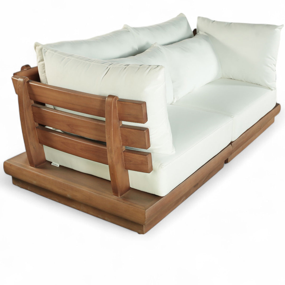 Mirella - 2 Piece Water Resistant Fabric 76" Upholstered Outdoor Patio Modular Loveseat