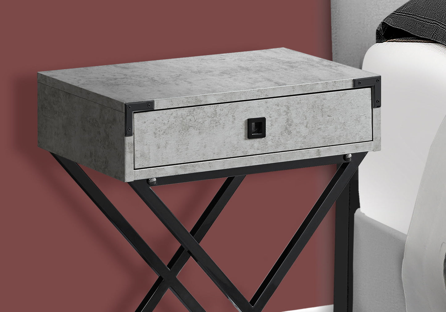 Accent Side Table, Storage Drawer, Stylish Design Contemporary & Modern