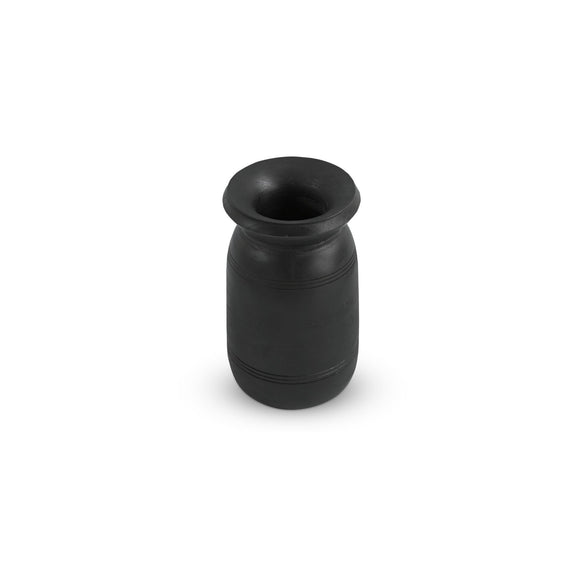 Black 8.5 in incense vessel with flared opening