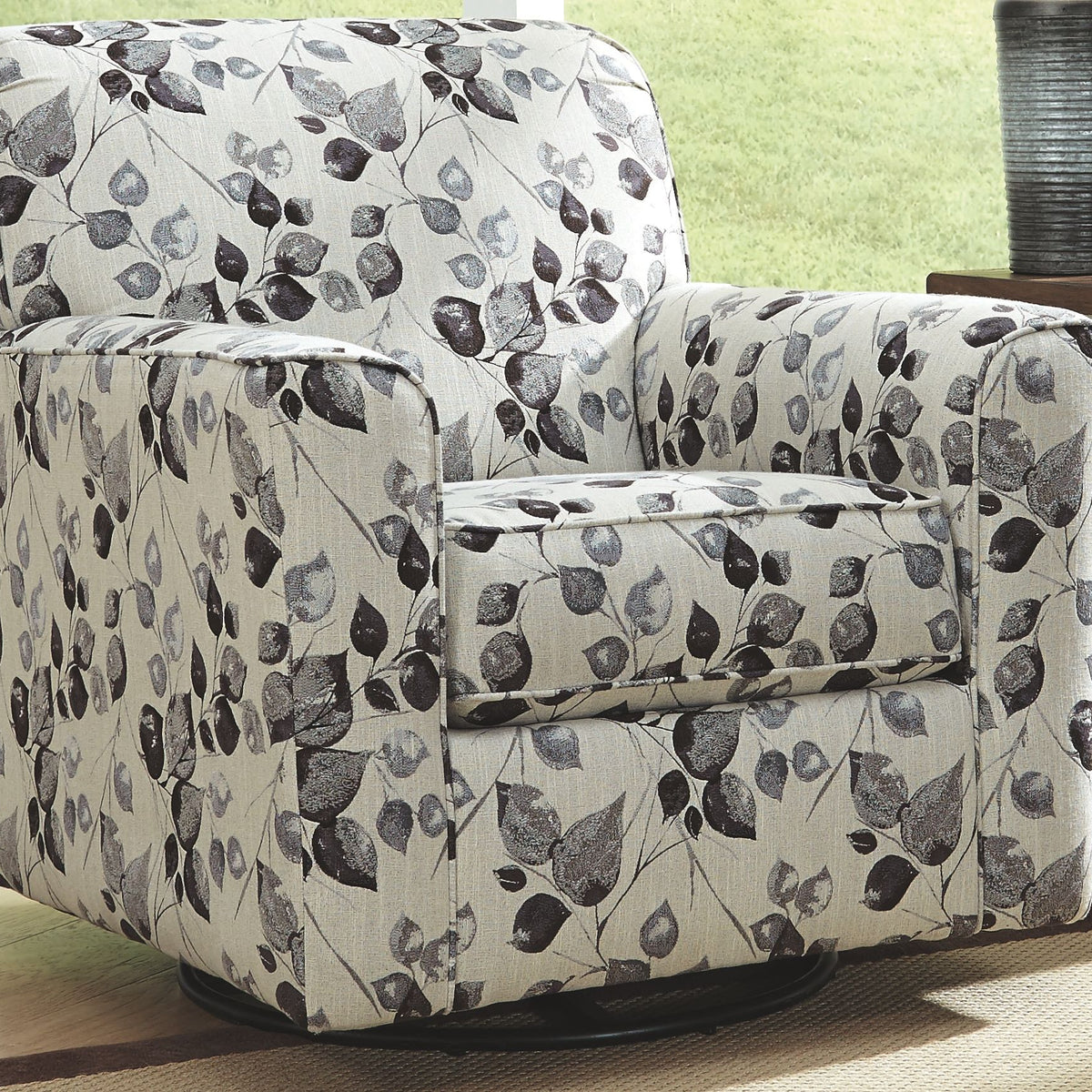 Abney - Platinum - Swivel Accent Chair