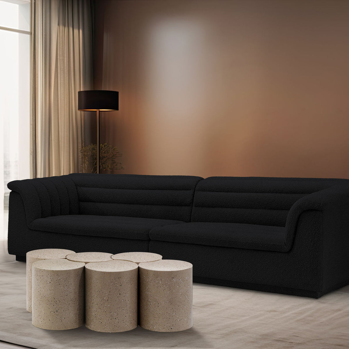 Dimple - 6 Piece Modular Coffee Table - Terazzo Finish