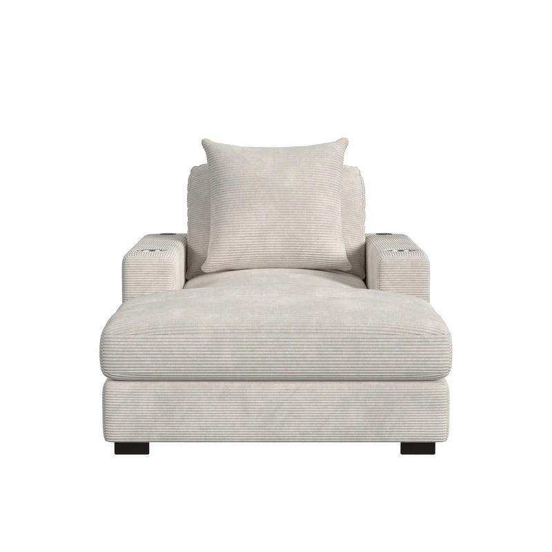 Arizona - Chaise With 1 Pillow 20", 2 Cupholders And 2 USB