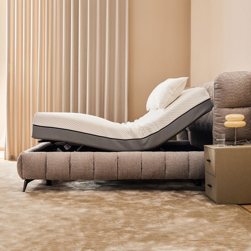 Adjustable Bed Base Frame With Head And Foot Incline And Wireless Remote