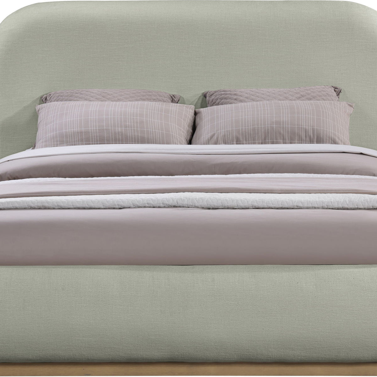 Vaughn - Chenille Bed With Natural Base