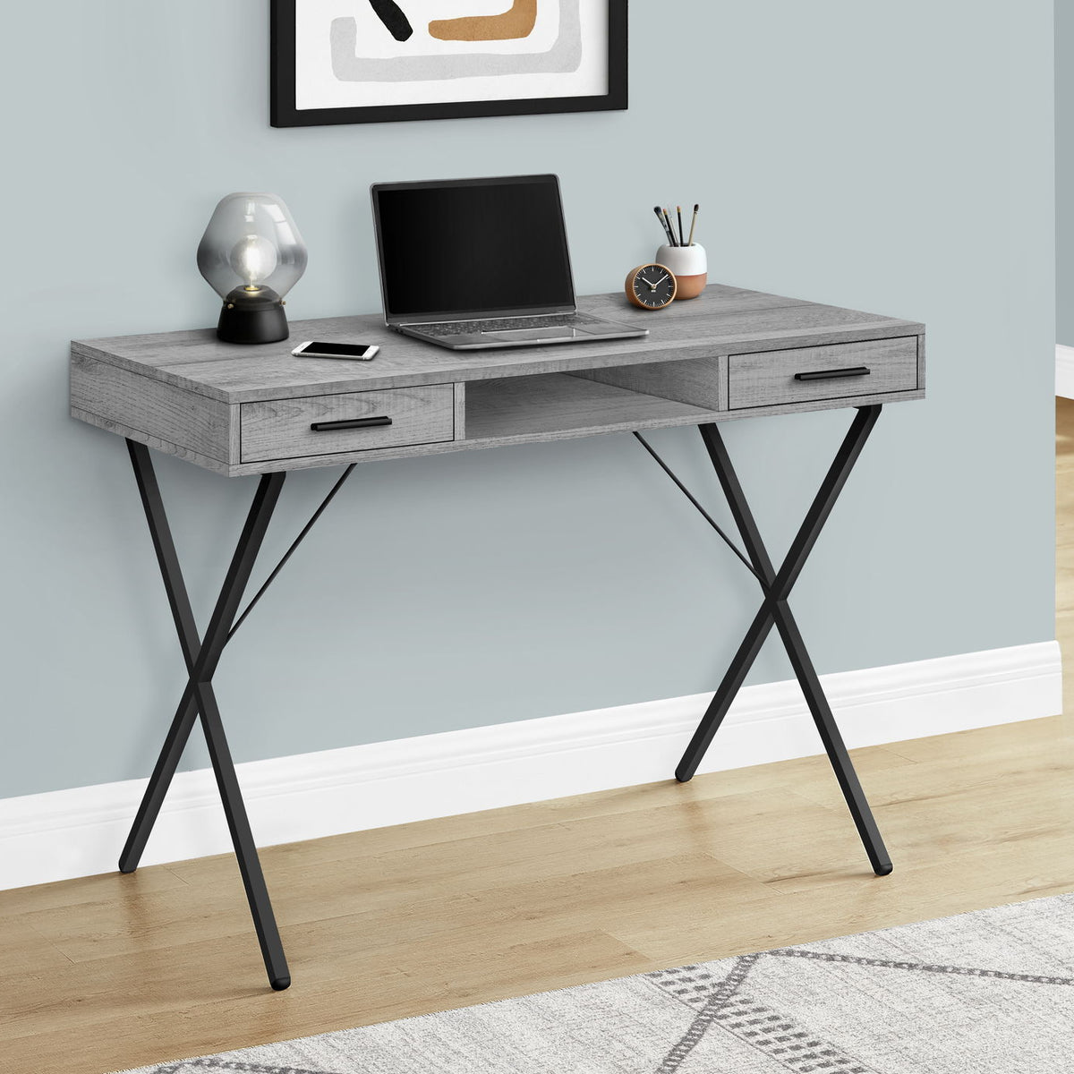 Computer Desk, Home Office, Laptop, Left / Right Set-Up, Storage Drawers, Work, Contemporary, Modern