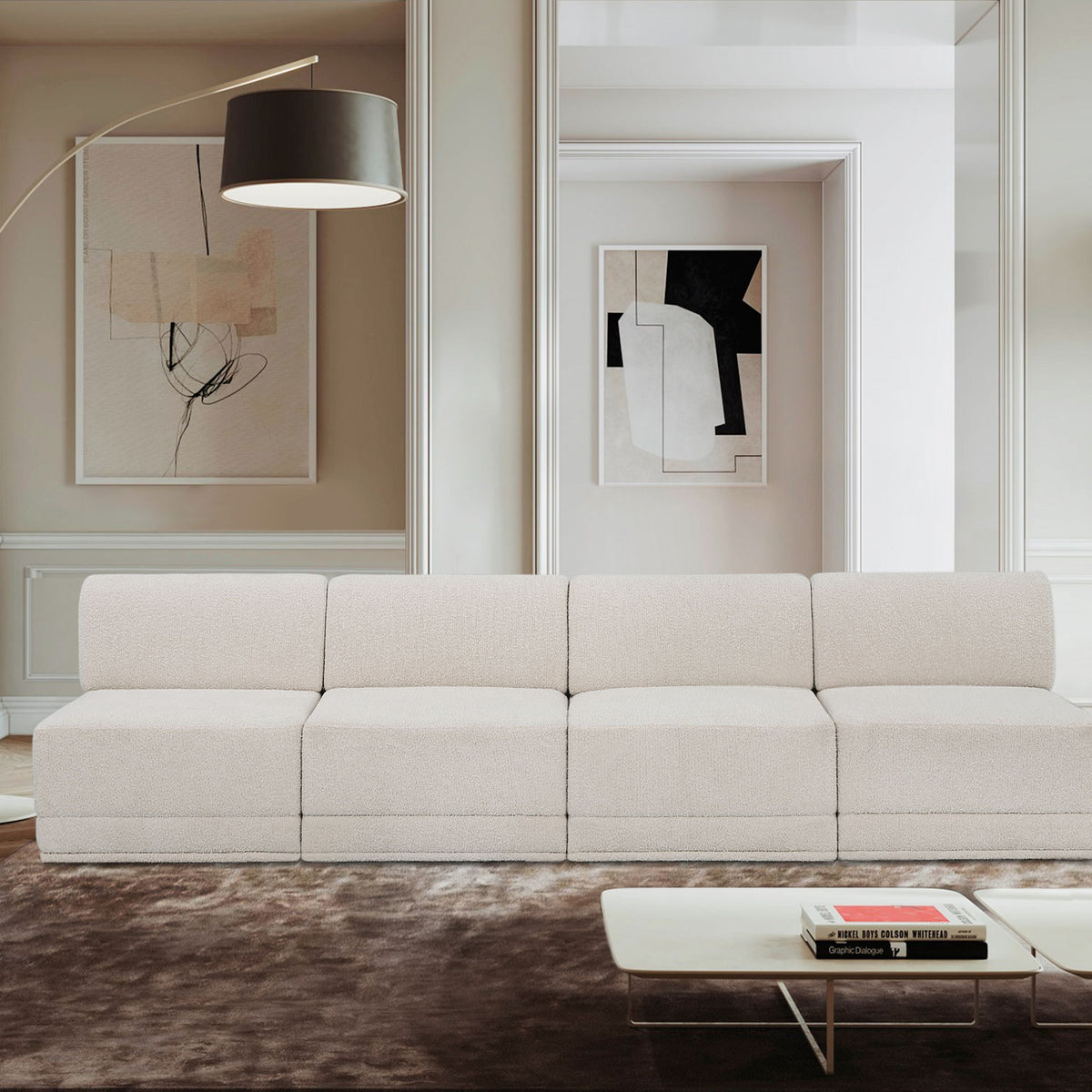 Ollie - 4 Seat Armless Modular Sofa