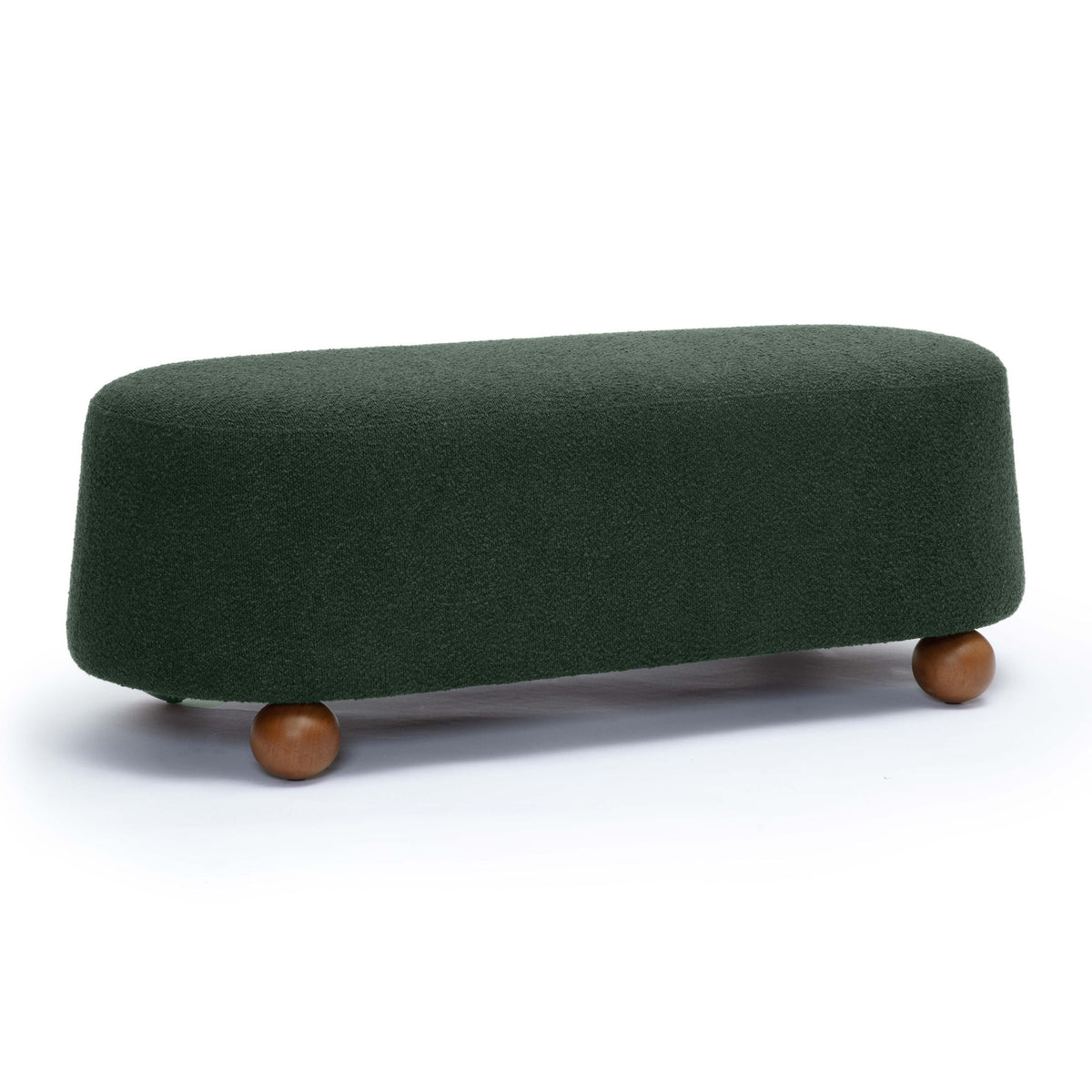 Jaine - Boucle Large Ottoman - Forest Green