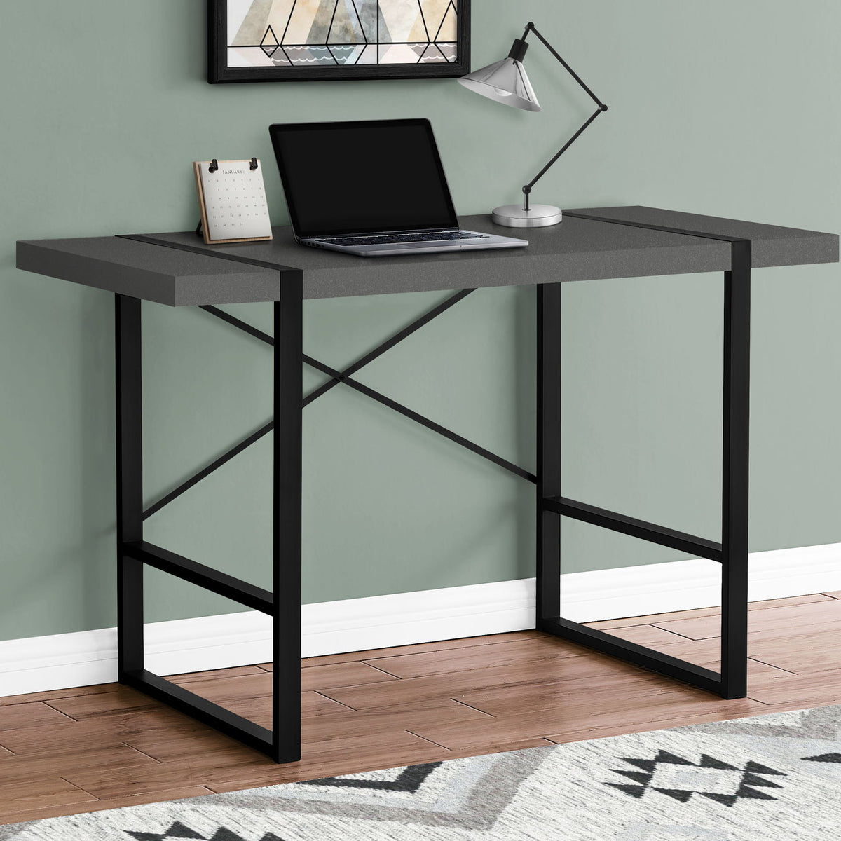 Computer Desk For Home Office, Laptop, Modern Convenient Design - Gray
