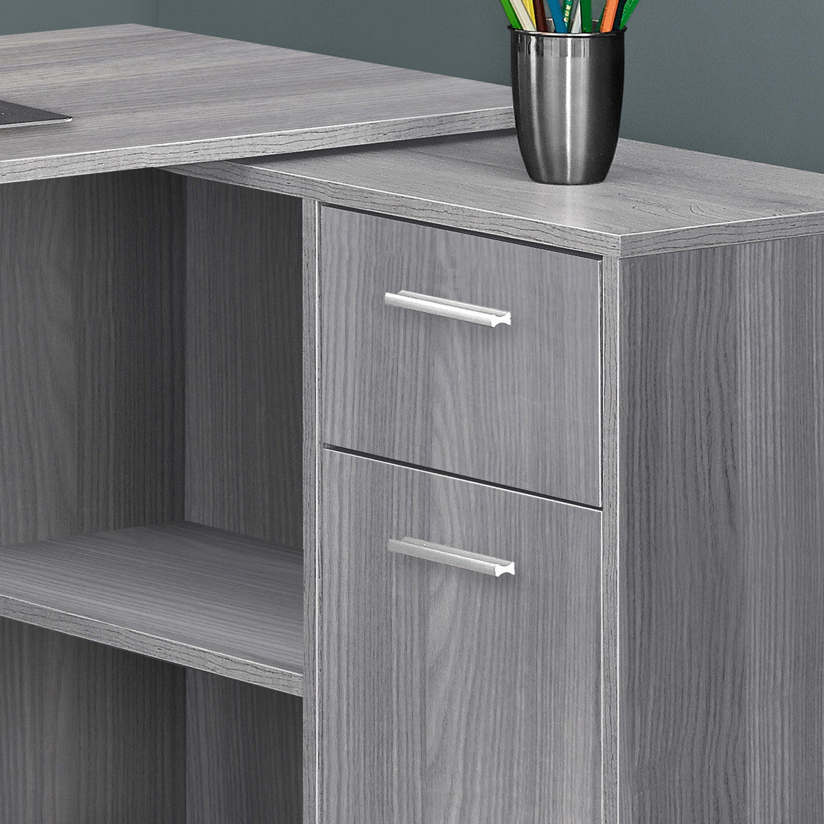 Computer Desk, Home Office, Corner, Storage Drawers, L Shape, Contemporary & Modern