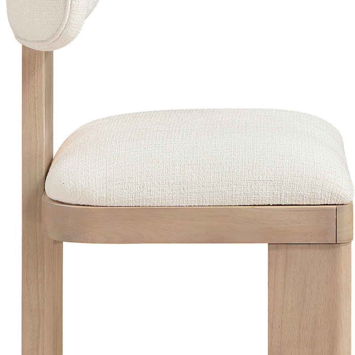 Timbra - Linen Textured Fabric Upholstered Dining Chair (Set of 2) - Natural Base
