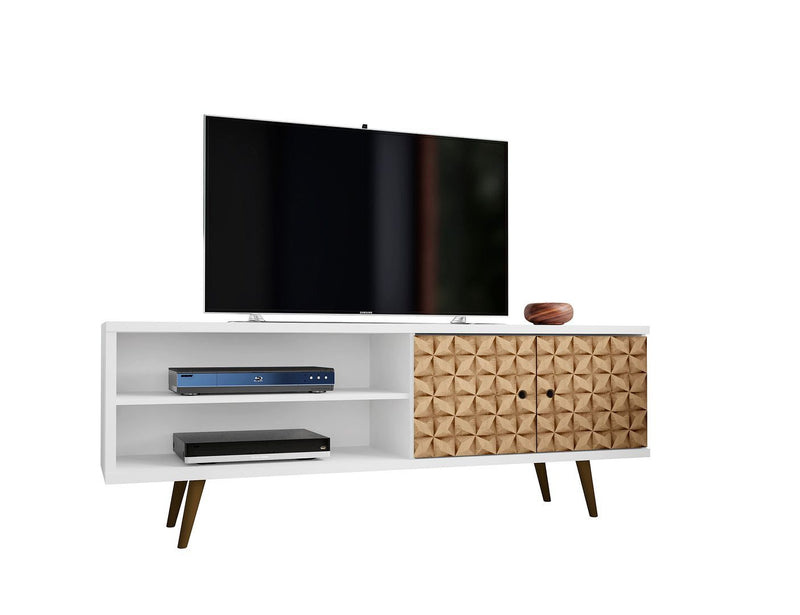Manhattan Liberty - 63" TV Stand With White Frame
