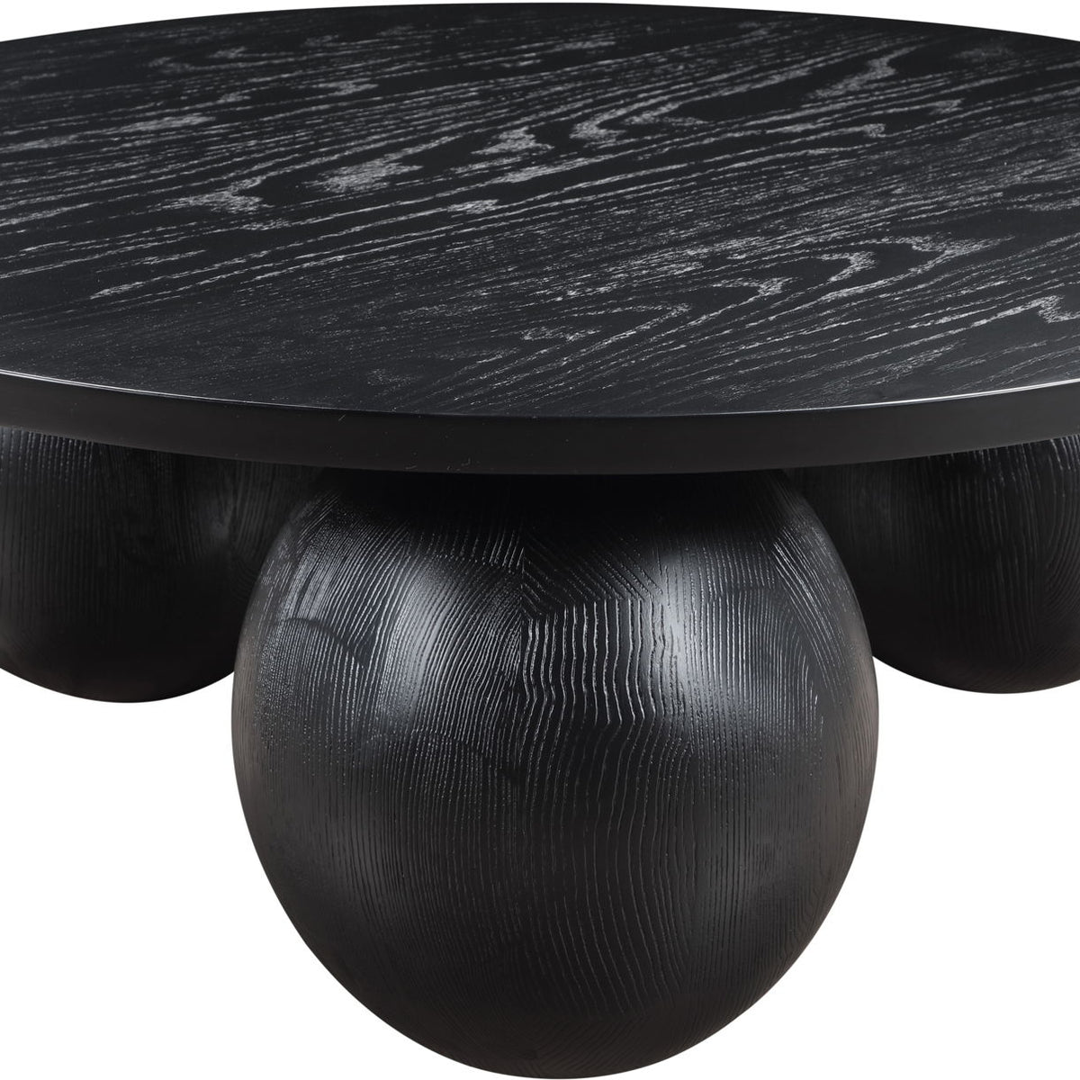 Fitch - Wood Oak Veneer Coffee Table - 3 Legs
