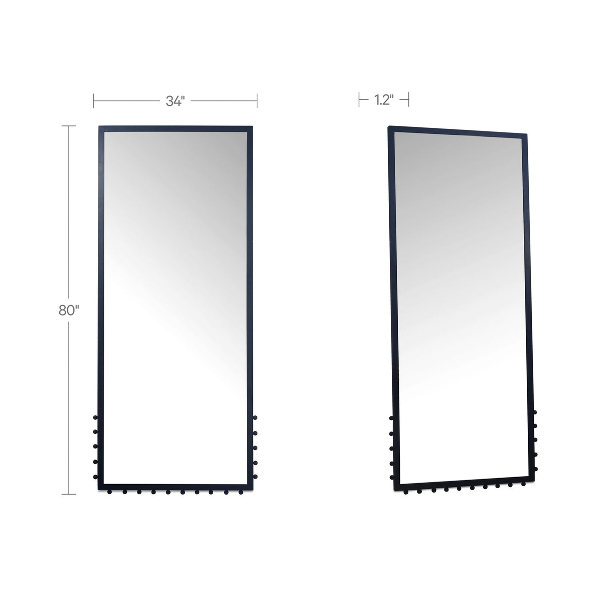 Figaro - Floor Mirror - Black