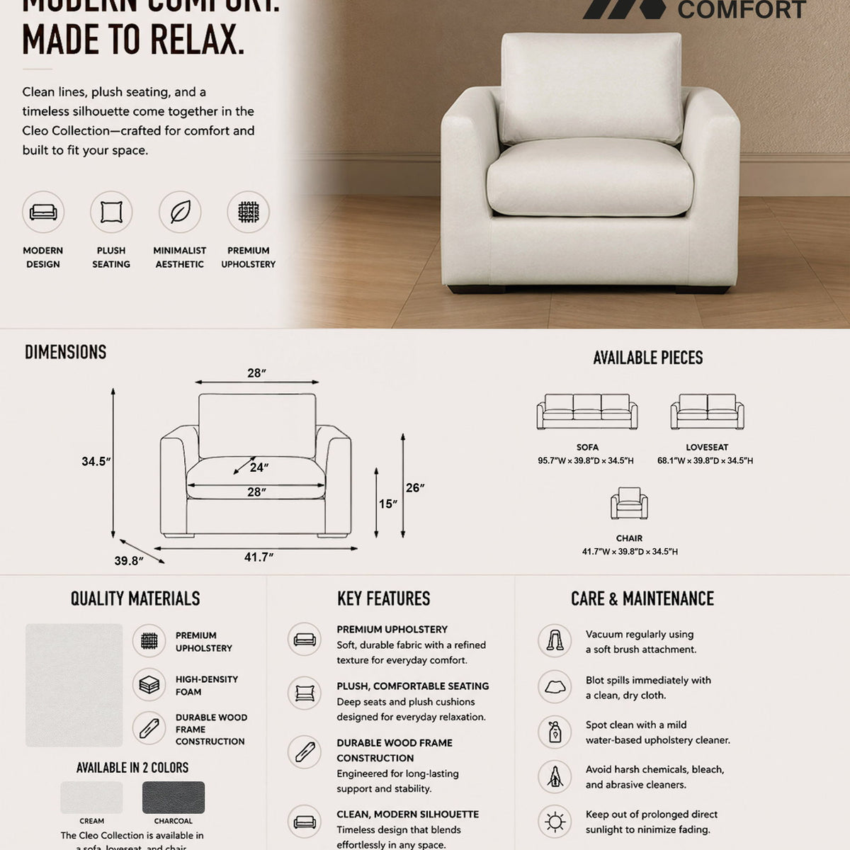 Manhattan Cleo - Upholstered Accent Chair