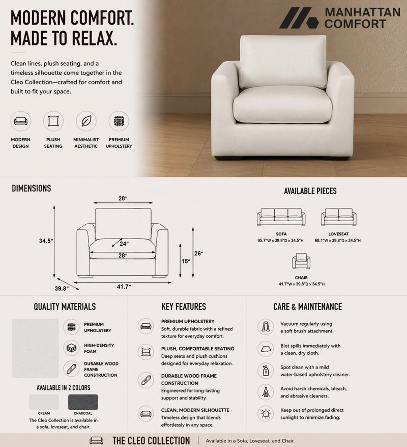 Manhattan Cleo - Upholstered Accent Chair