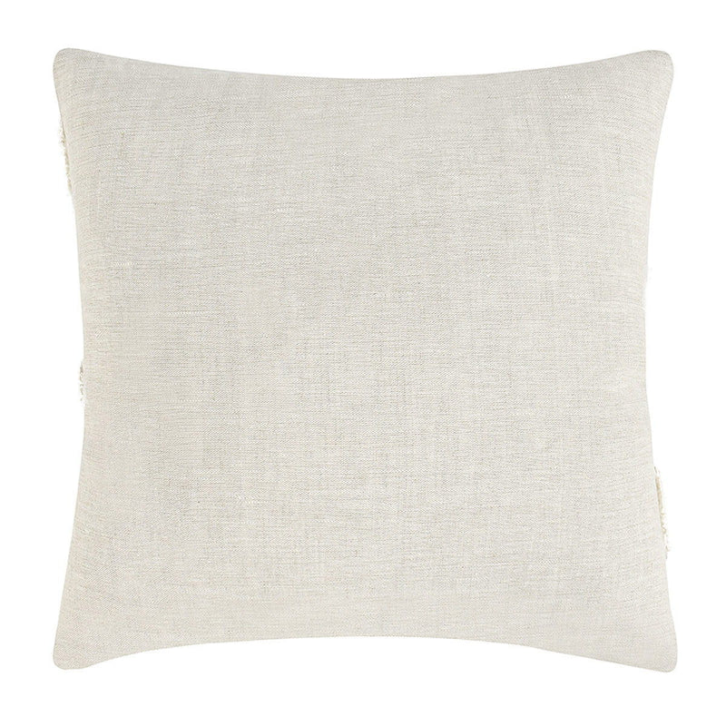 Solid light gray decorative pillow with smooth front panel