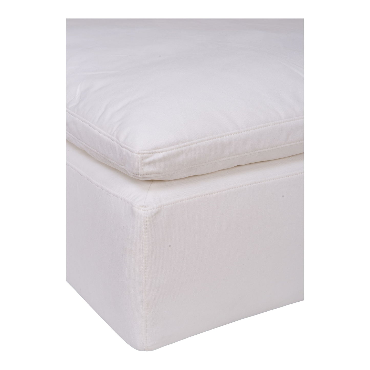 Clay - Ottoman Livesmart Fabric - Cream