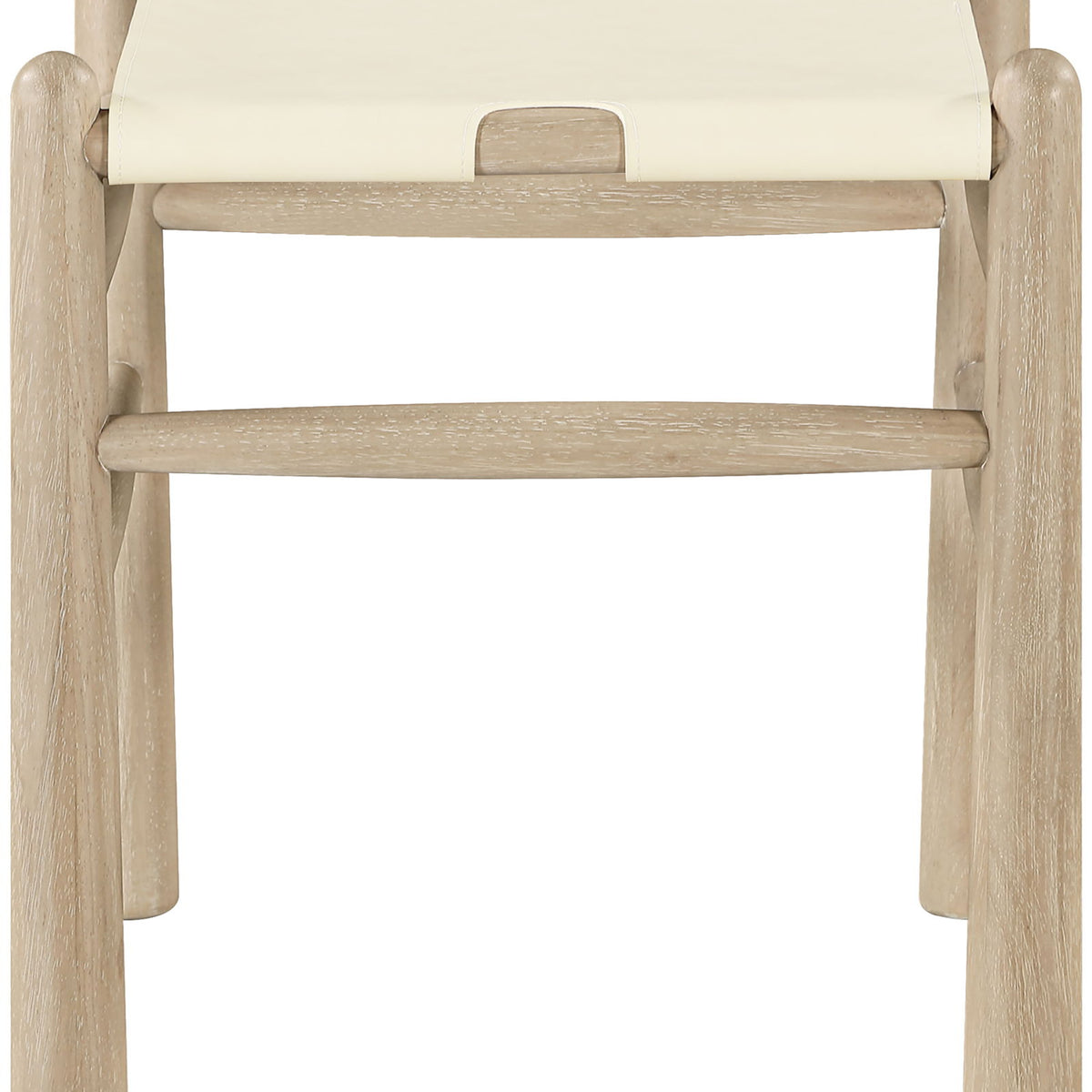 Santos - Faux Leather Upholstered Bench - Natural Frame