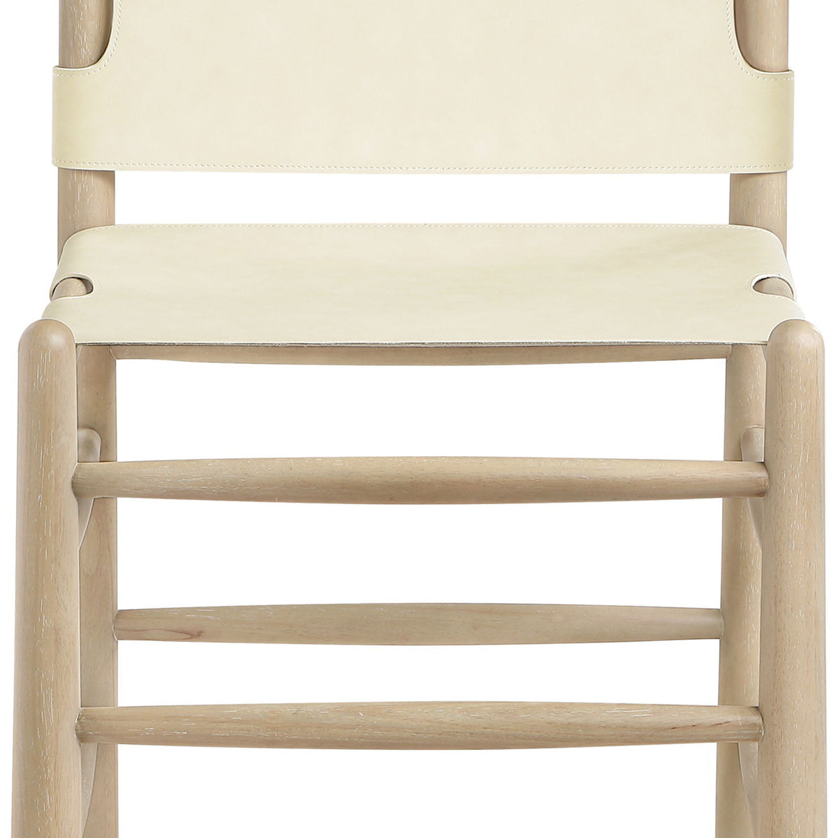 Santos - Vegan Leather Upholstered Dining Chair With Stained Natural Base (Set of 2)