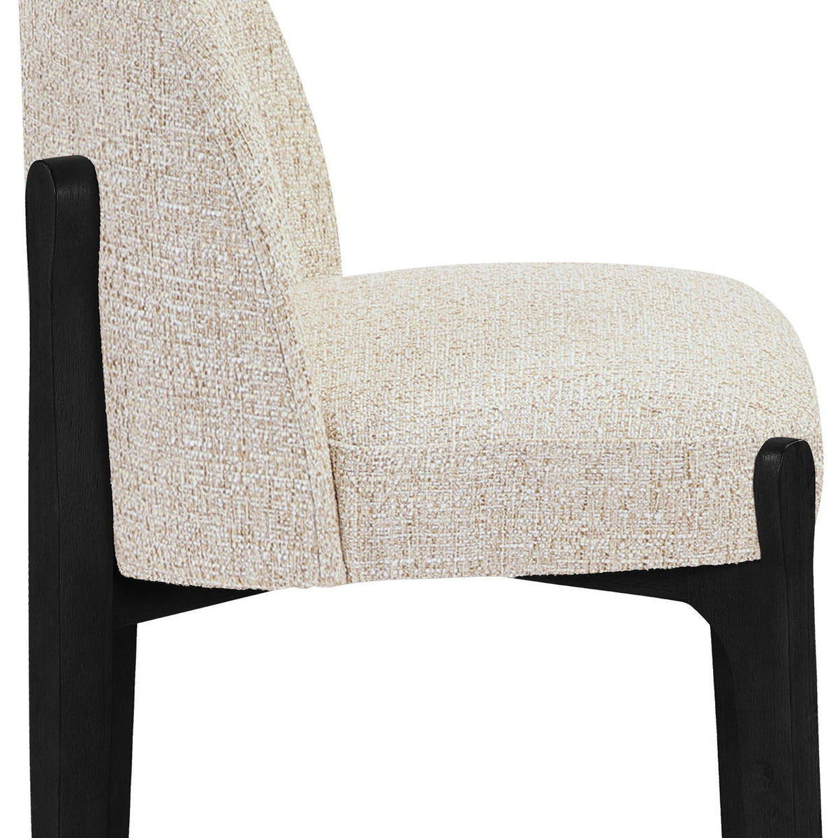 Torino - Upholstered Dining Chair With Brushed Black Base (Set of 2)