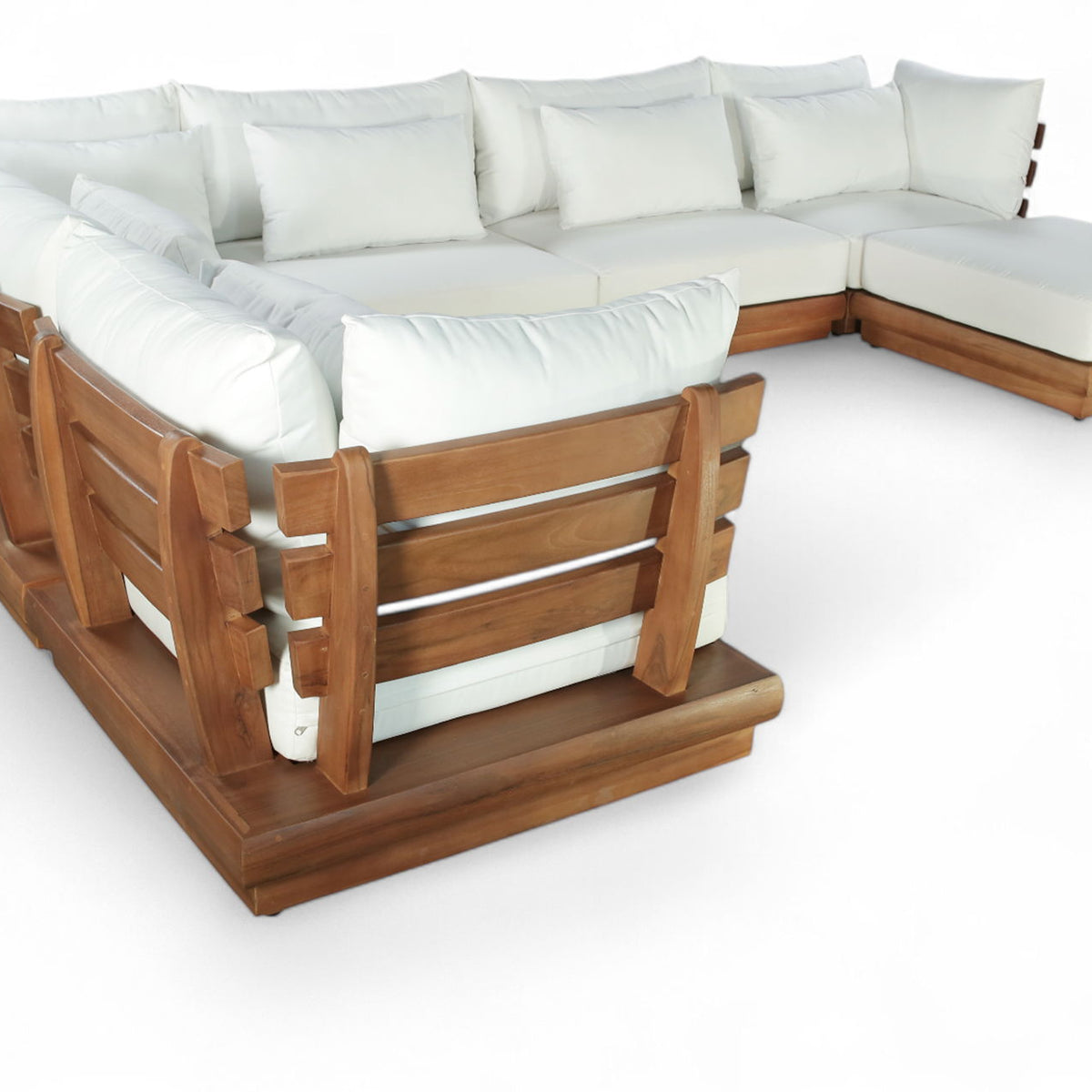 Mirella - 7 Piece Water Resistant Fabric Upholstered Outdoor Patio Modular Sectional