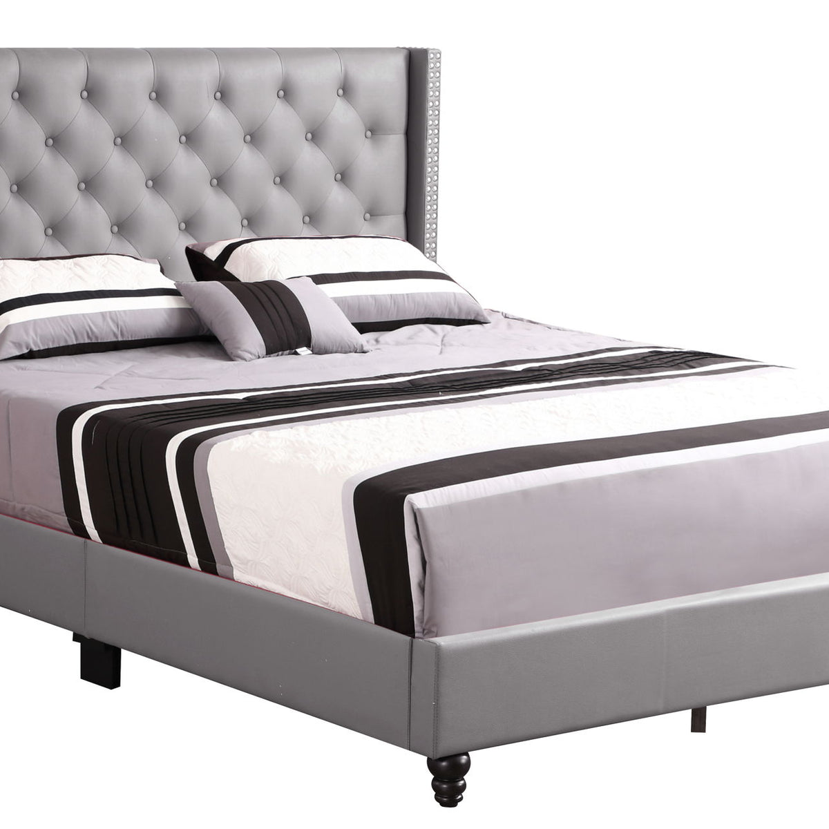 Nailhead Bed Transitional Vibrant