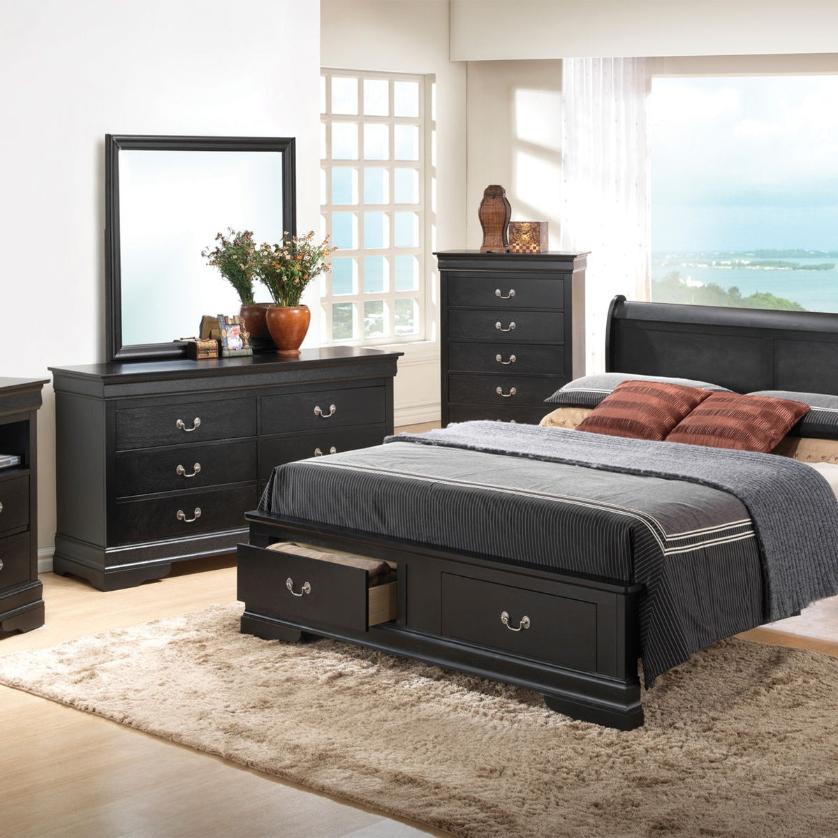 Louis Phillipe - Storage Bed