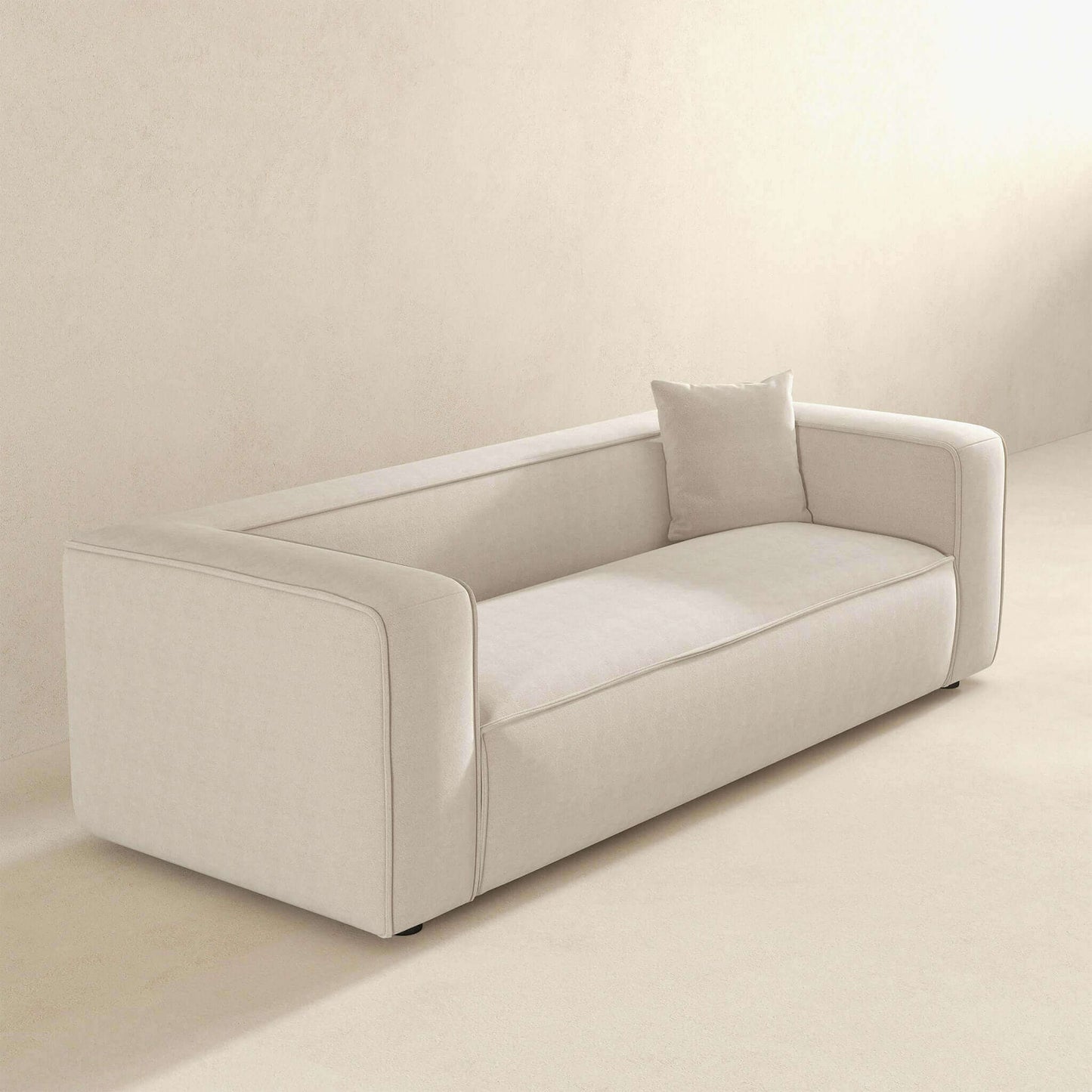 Ashcroft Furniture Marshall Modern Cream Boucle Sofa