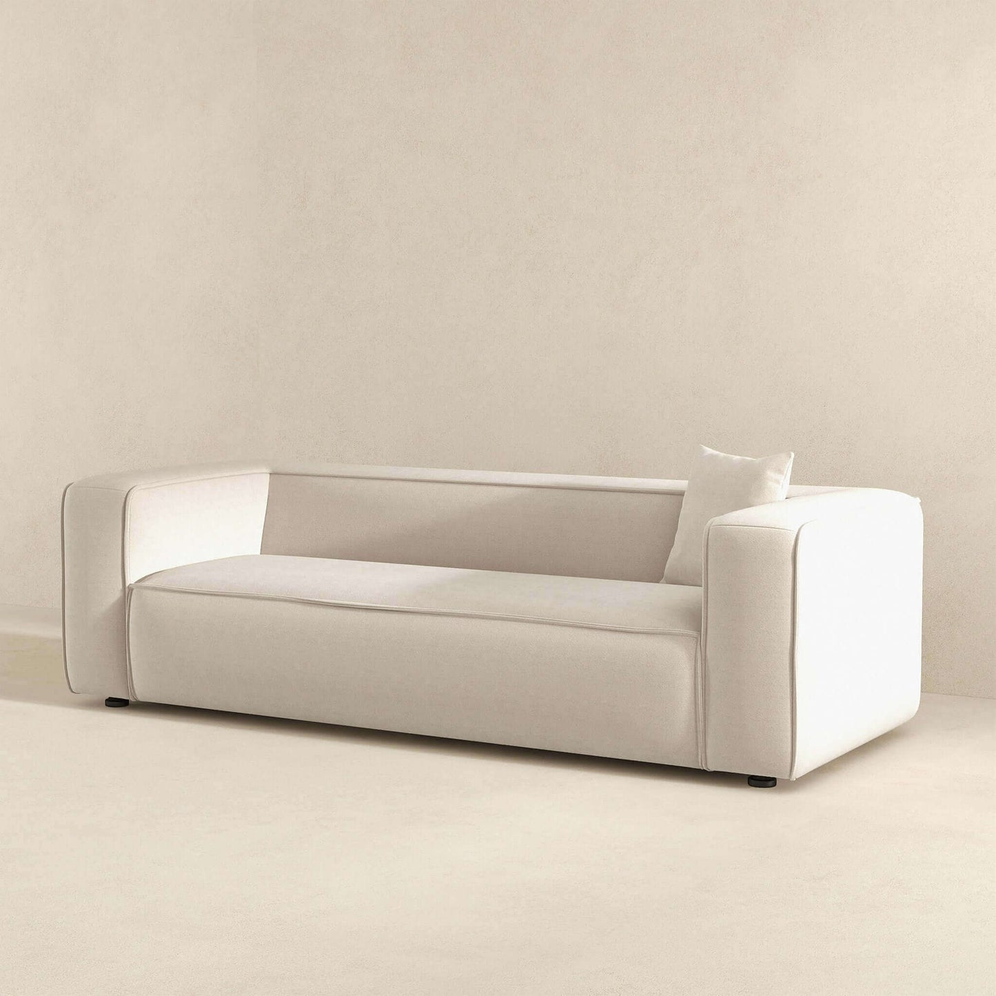 Ashcroft Furniture Marshall Modern Cream Boucle Sofa