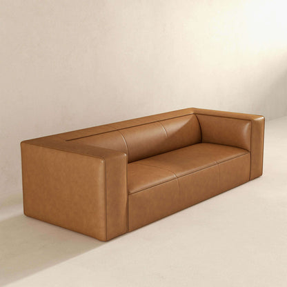 Ashcroft Furniture Colton Tan Leather Sofa