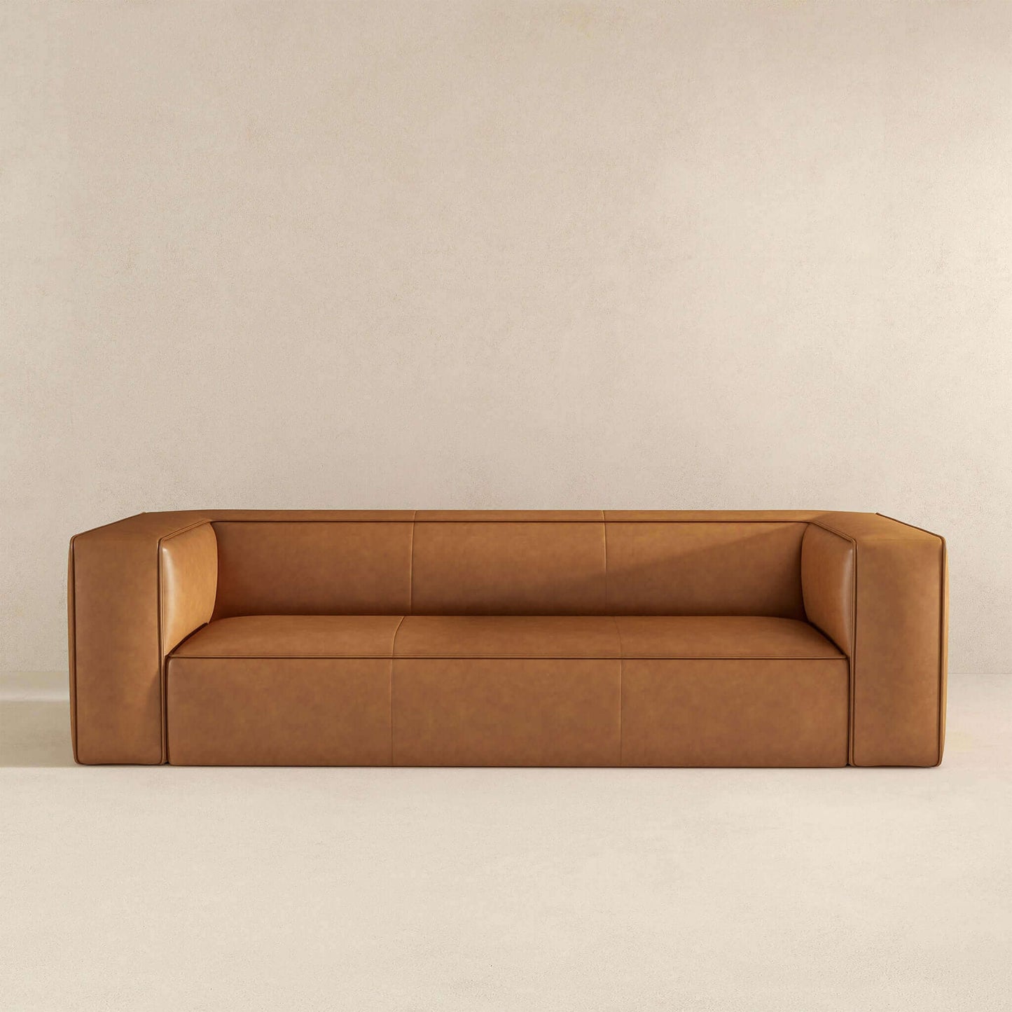 Ashcroft Furniture Colton Tan Leather Sofa