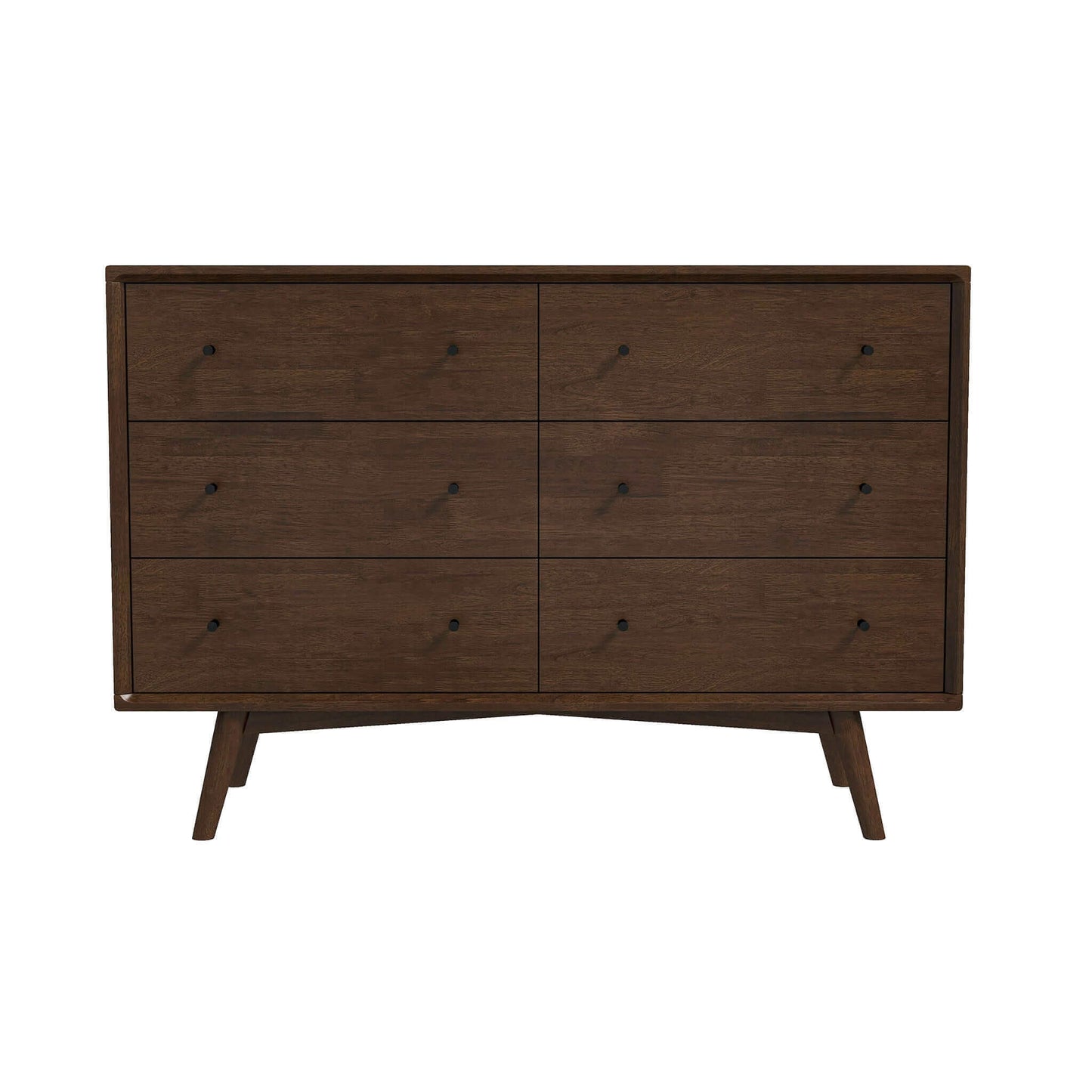 Ashcroft Furniture Mid Century Modern Walnut Dresser 6 Drawer