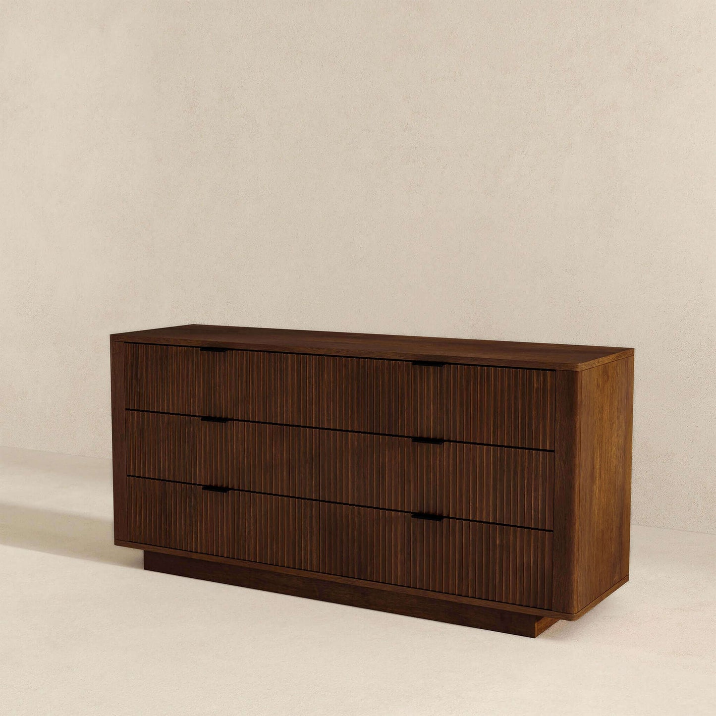 Ashcroft Furniture Lola Mid Century Modern Walnut Dresser With 6 Drawers