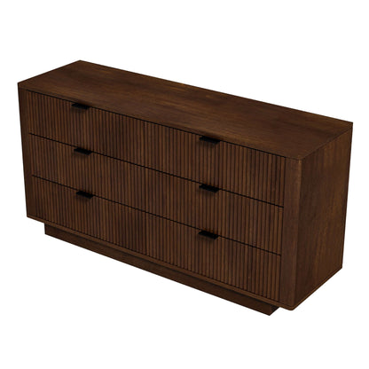 Ashcroft Furniture Lola Mid Century Modern Walnut Dresser With 6 Drawers