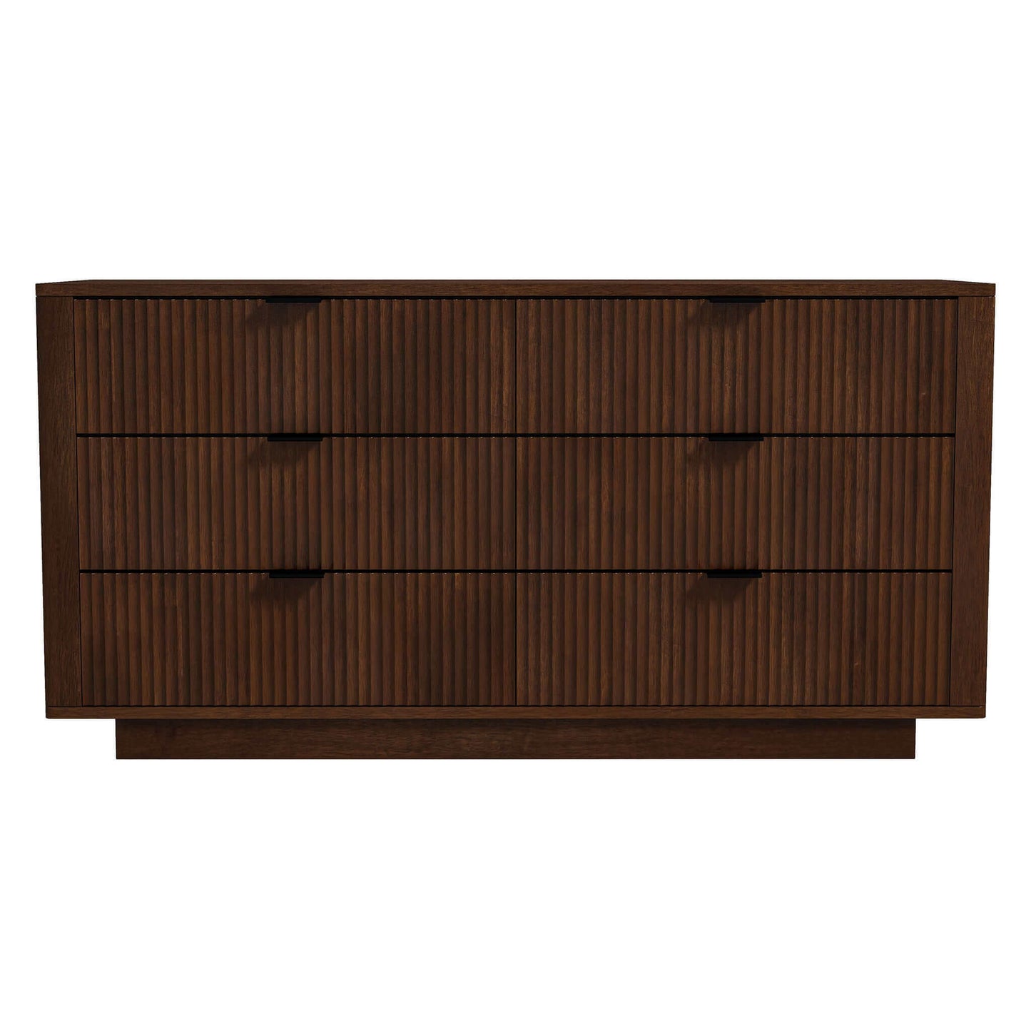 Ashcroft Furniture Lola Mid Century Modern Walnut Dresser With 6 Drawers