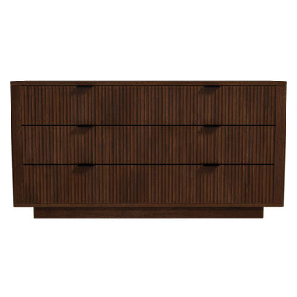 Ashcroft Furniture Lola Mid Century Modern Walnut Dresser With 6 Drawers