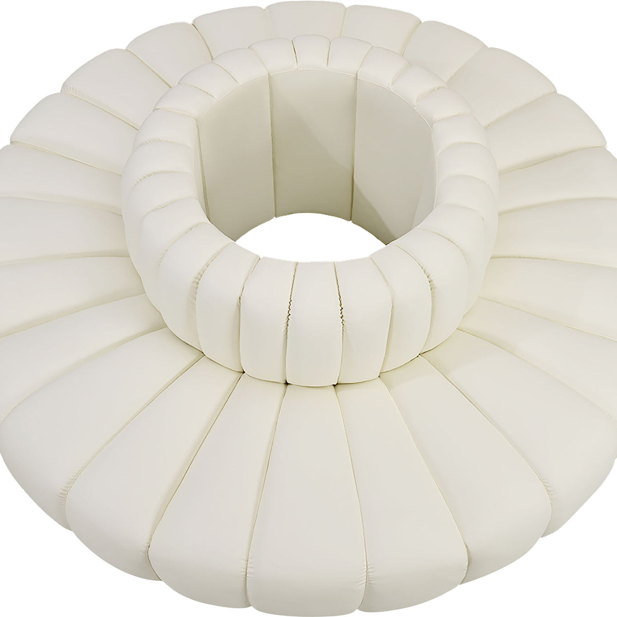 Arc - Faux Leather 8 Piece Round Modular Sofa