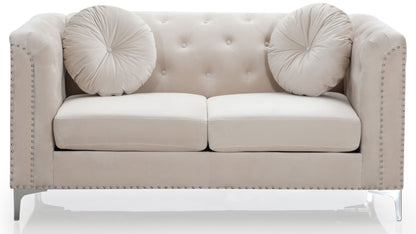 Stylish Sloped Arm Loveseat